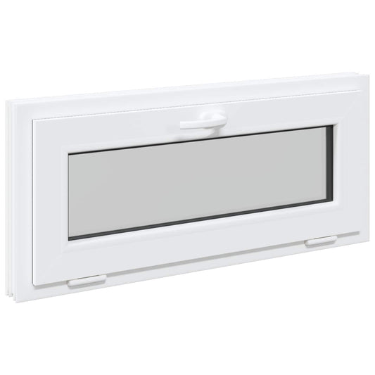 vidaXL Basement Window RISOR 90 x 40 cm PVC and Glass White