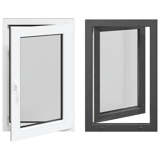 vidaXL Basement Window RISOR 60 x 100 cm PVC and Glass Anthracite