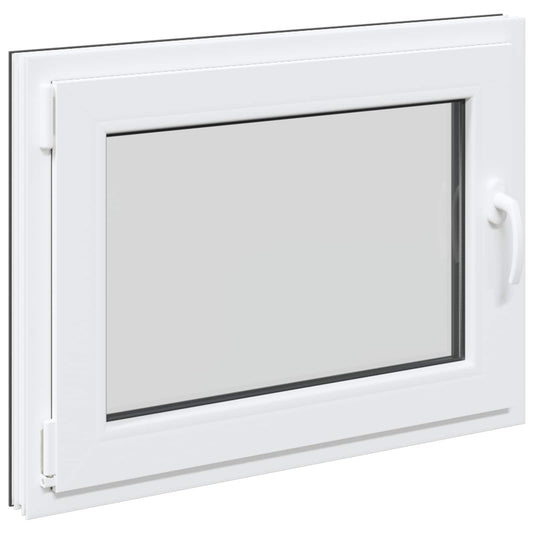 vidaXL Basement Window RISOR 80 x 50 cm PVC and Glass Anthracite