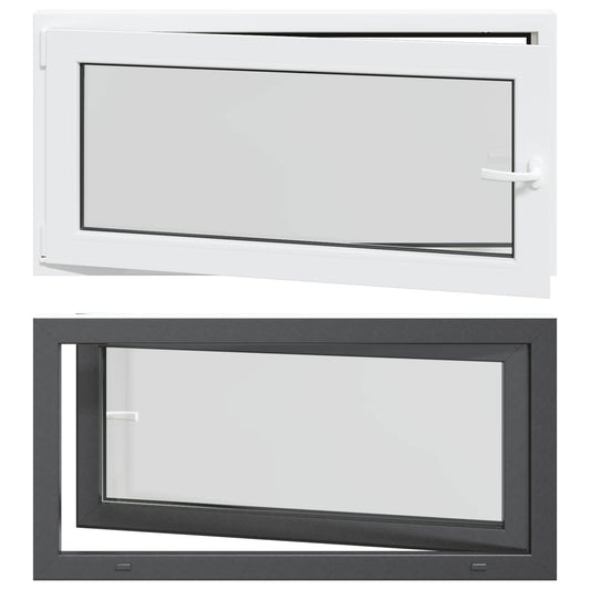 vidaXL Basement Window RISOR 120 x 60 cm PVC and Glass Anthracite