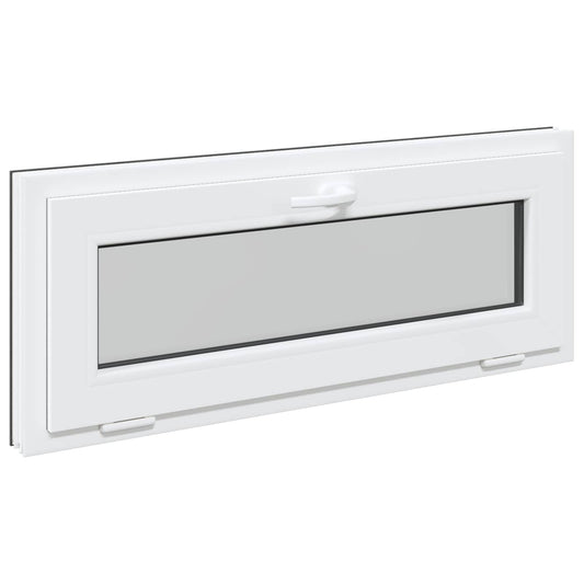 vidaXL Basement Window RISOR 110 x 40 cm PVC and Glass Anthracite