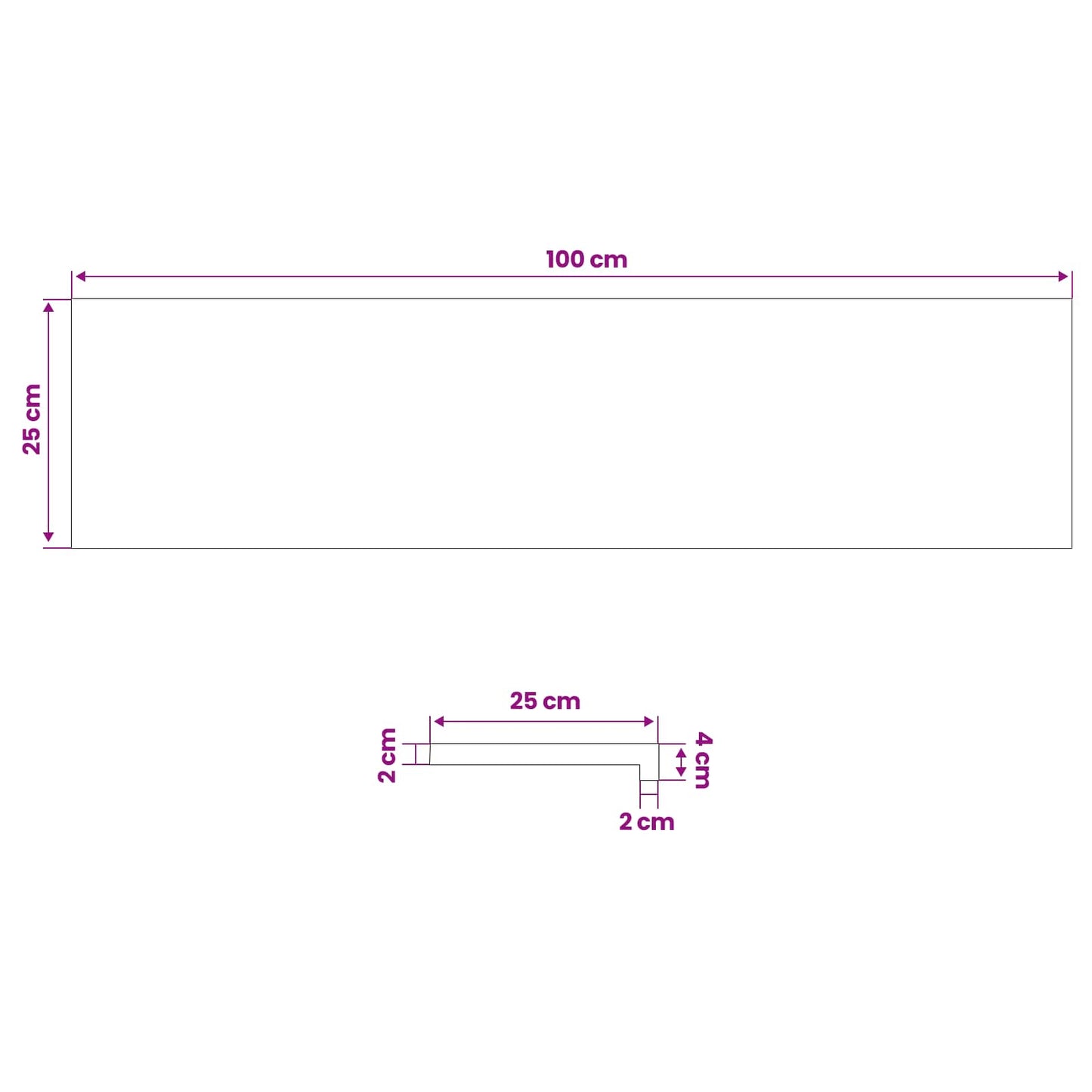 vidaXL Window Sills 2 pcs Natural 100 x 25 x 2 cm Solid Beech Wood