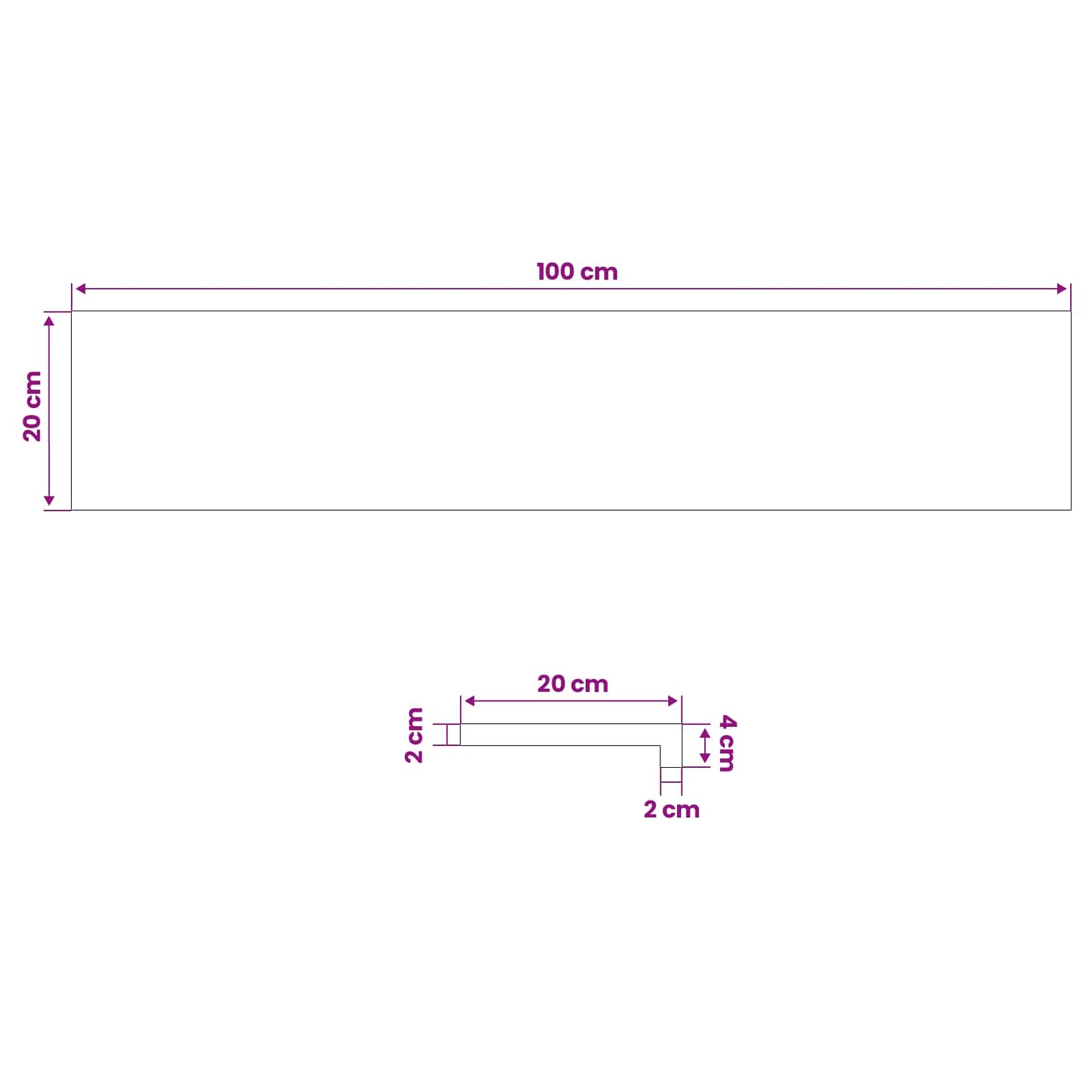 vidaXL Window Sills 2 pcs Brown 100 x 20 x 2 cm Solid Beech Wood