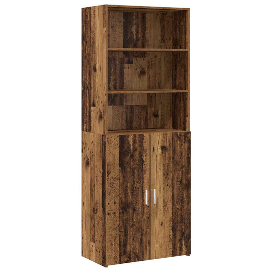 vidaXL Highboard Old Wood 70 x 42.5 x 185 cm Engineered Wood
