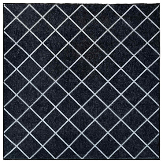 vidaXL Rug ORIZ Black Diamond Pattern 160 x 160 cm 100% Polyester