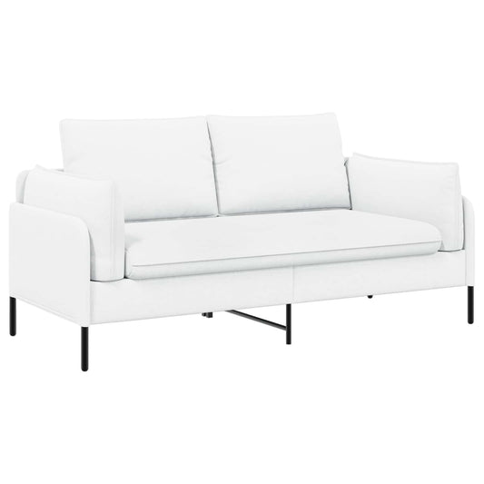 vidaXL 2-Seater Sofa White 188 x 81 x 89 cm Fabric