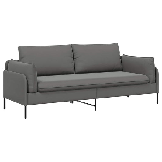 vidaXL 3-Seater Sofa 3-Seater Dark Grey 222 x 81 x 89 cm Velvet
