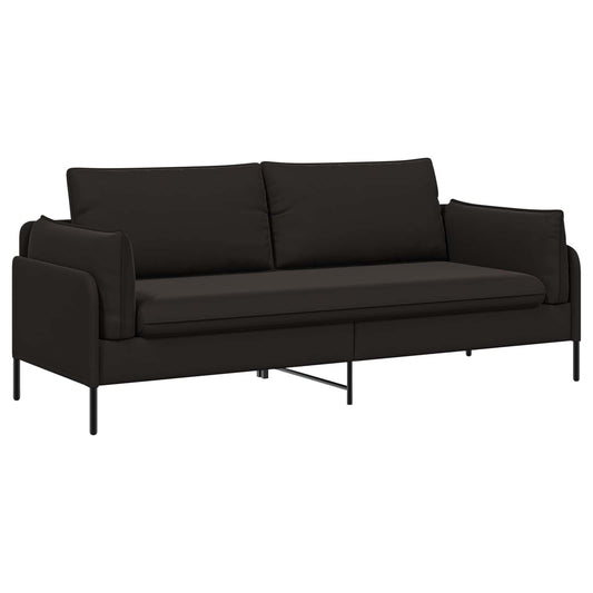 vidaXL 3-Seater Sofa Black 222 x 81 x 89 cm Velvet