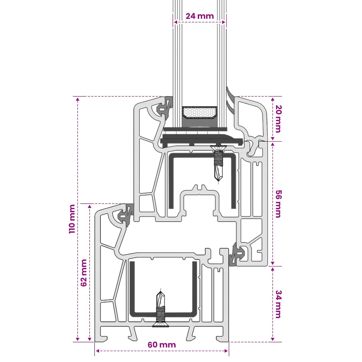 vidaXL Basement Window Internal Colour White RISOR 45 x 40 cm