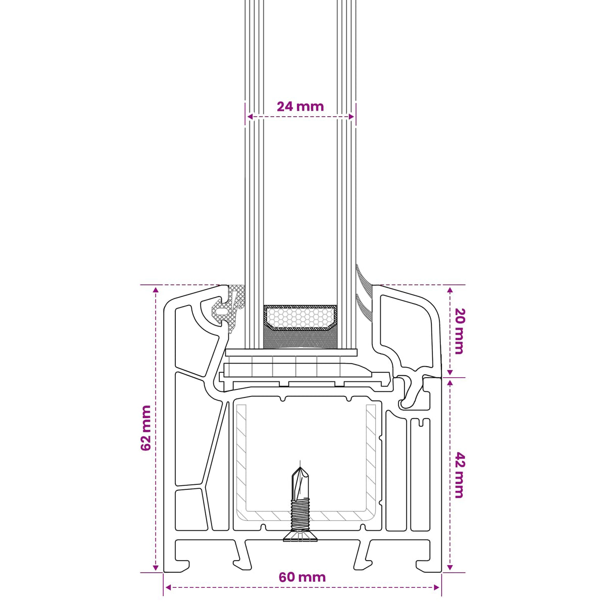 vidaXL Cellar Window Internal Colour White RISOR 35 x 55 cm