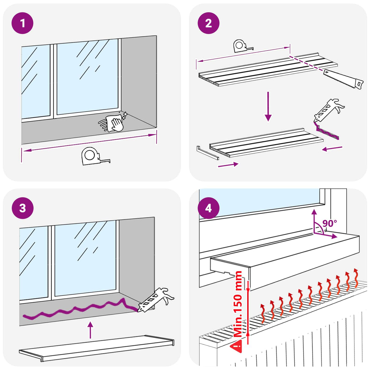 vidaXL Window Sill Brown Wood 160 x 10 x 4.5 cm PVC