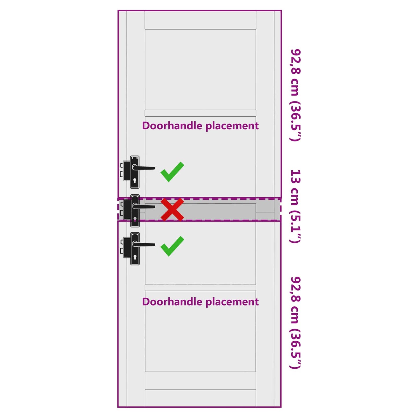 vidaXL Interior Door White 73.5 x 198.5 cm Plywood