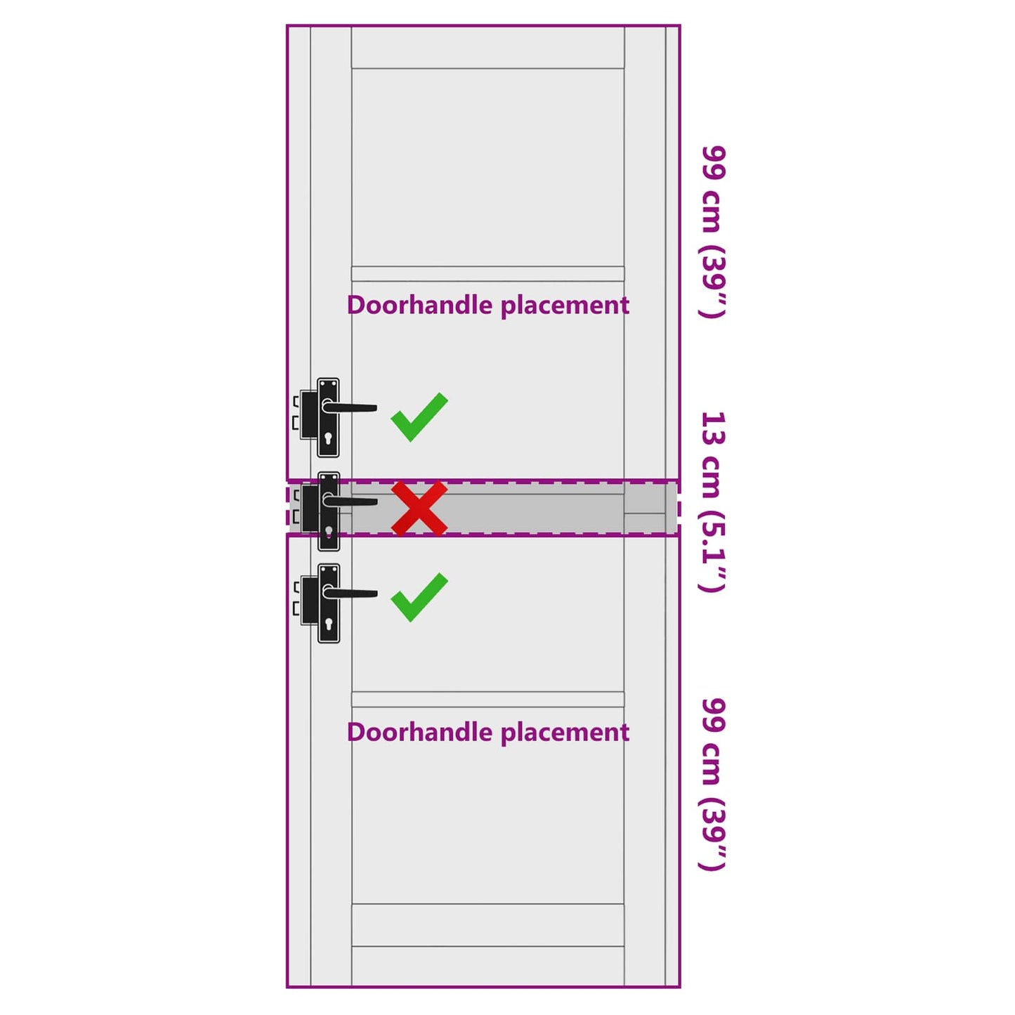 vidaXL Interior Door White 78 x 211 cm Plywood