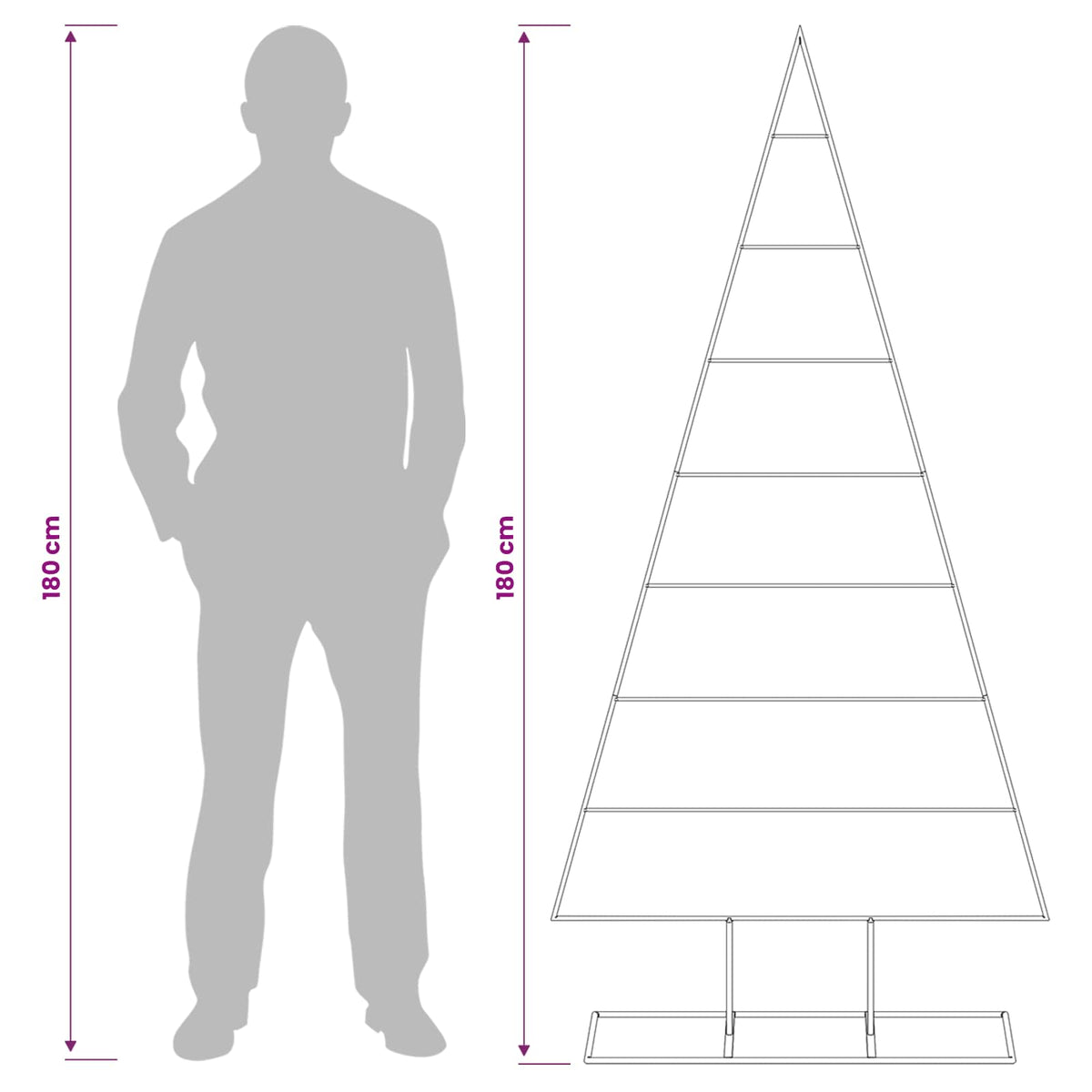vidaXL Metal Christmas Tree with Stand KUOPIO 180 cm Steel White