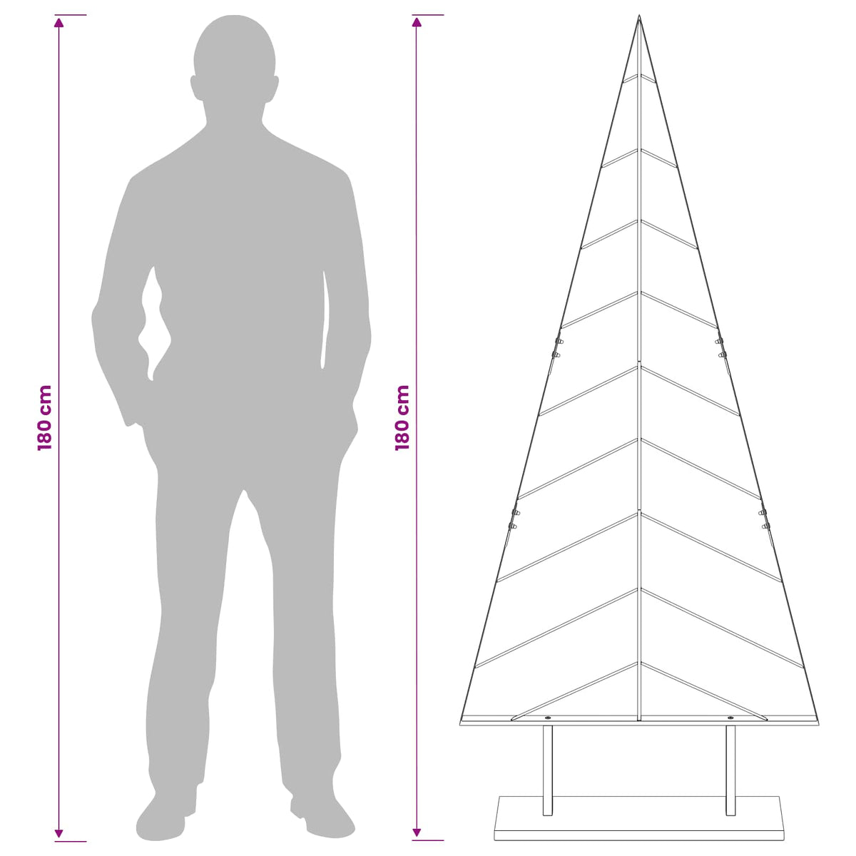 vidaXL Metal Christmas Tree with Stand KUOPIO 180 cm Steel White