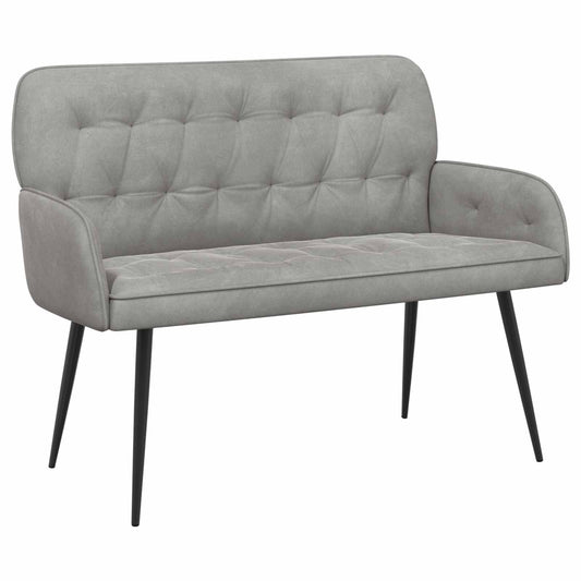 vidaXL 2 Seater Sofa with Metal Legs 2-Seater Light Grey Velvet