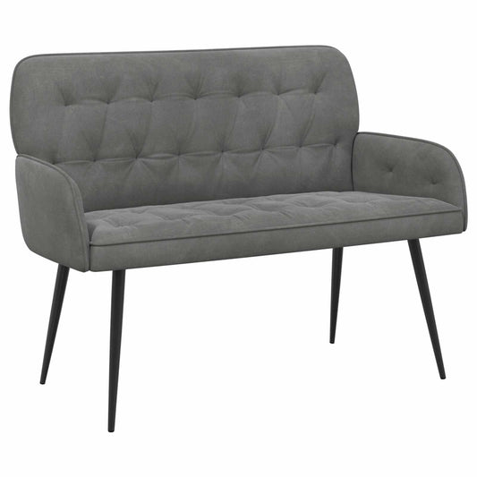vidaXL 2 Seater Sofa with Metal Legs 2-Seater Dark Grey Velvet