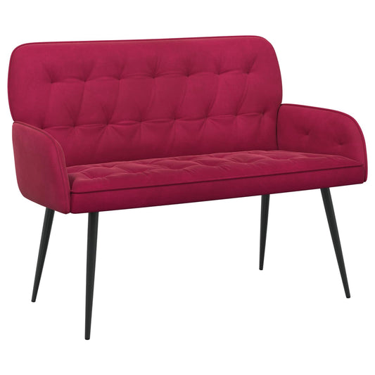 vidaXL 2 Seater Sofa with Metal Legs 2-Seater Wine Red Velvet