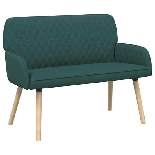 vidaXL 2 Seater Sofa with Solid Wood Legs 2-Seater Dark Green