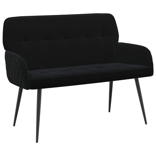 vidaXL 2 Seater Sofa with Metal Legs 2-Seater Black Velvet