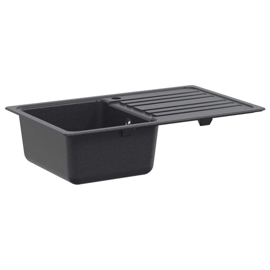 vidaXL Kitchen Sink with Drainer Granite 76.5 cm x 46 cm x 28 cm