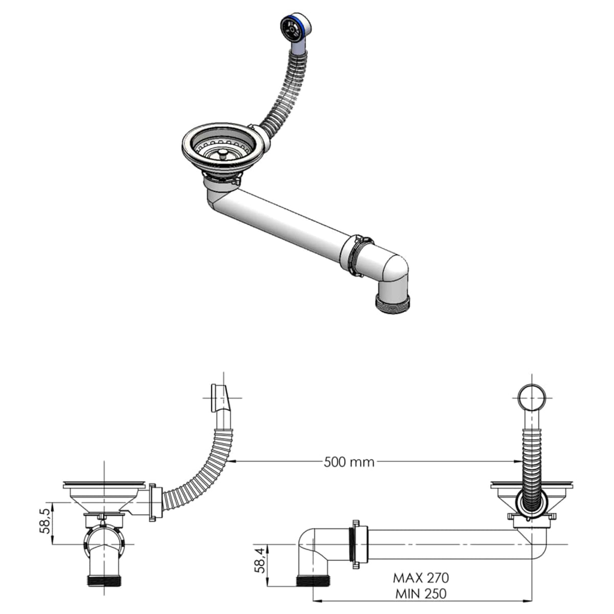vidaXL Kitchen Sink with Drainer Granite 76.5 cm x 46 cm x 28 cm