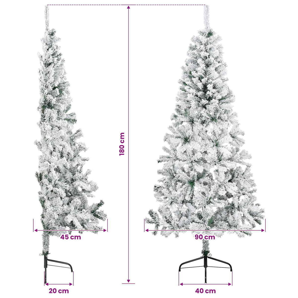 vidaXL Artificial Christmas Tree with Bauble 180 cm 300 LEDs