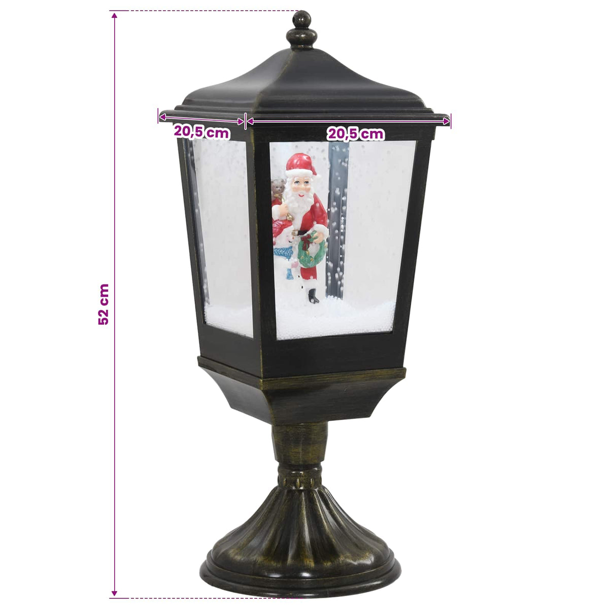 vidaXL Christmas Lantern ESPOO Cool White 20.5 x 20.5 x 52 cm