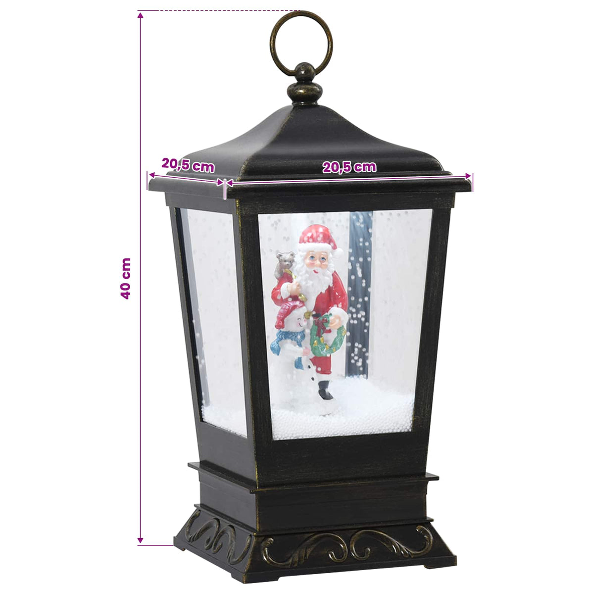 vidaXL Christmas Lantern ESPOO Cool White 20.5 x 20.5 x 40 cm
