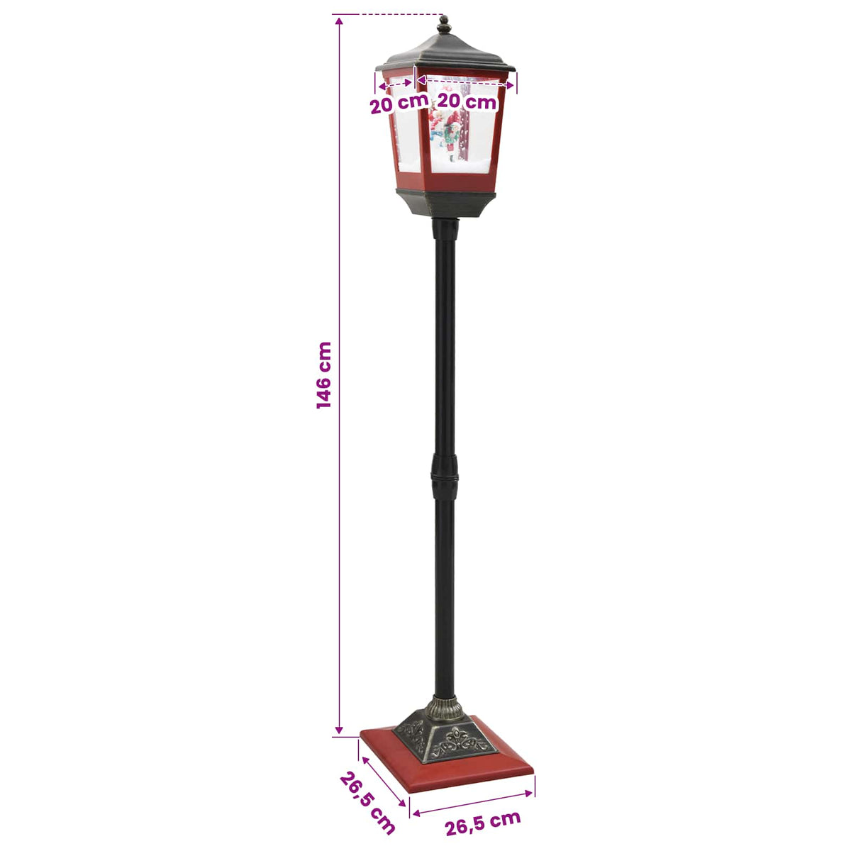 vidaXL Christmas Lantern ESPOO Cool White 26.5 x 26.5 x 146 cm