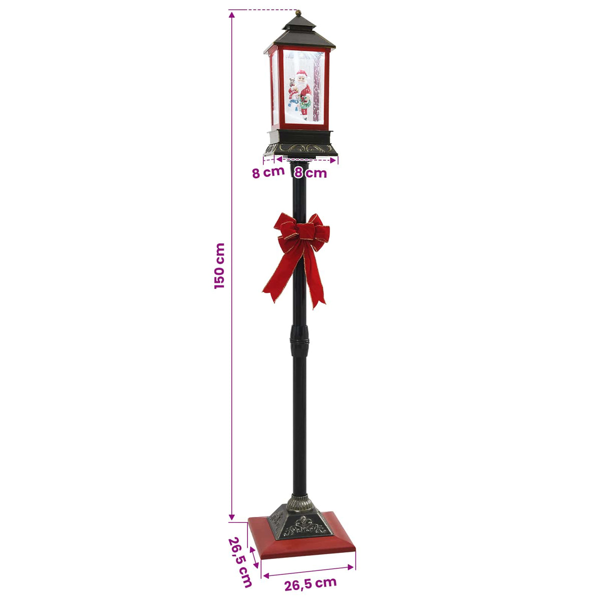 vidaXL Christmas Lantern ESPOO Cold White 26.5 x 26.5 x 150 cm