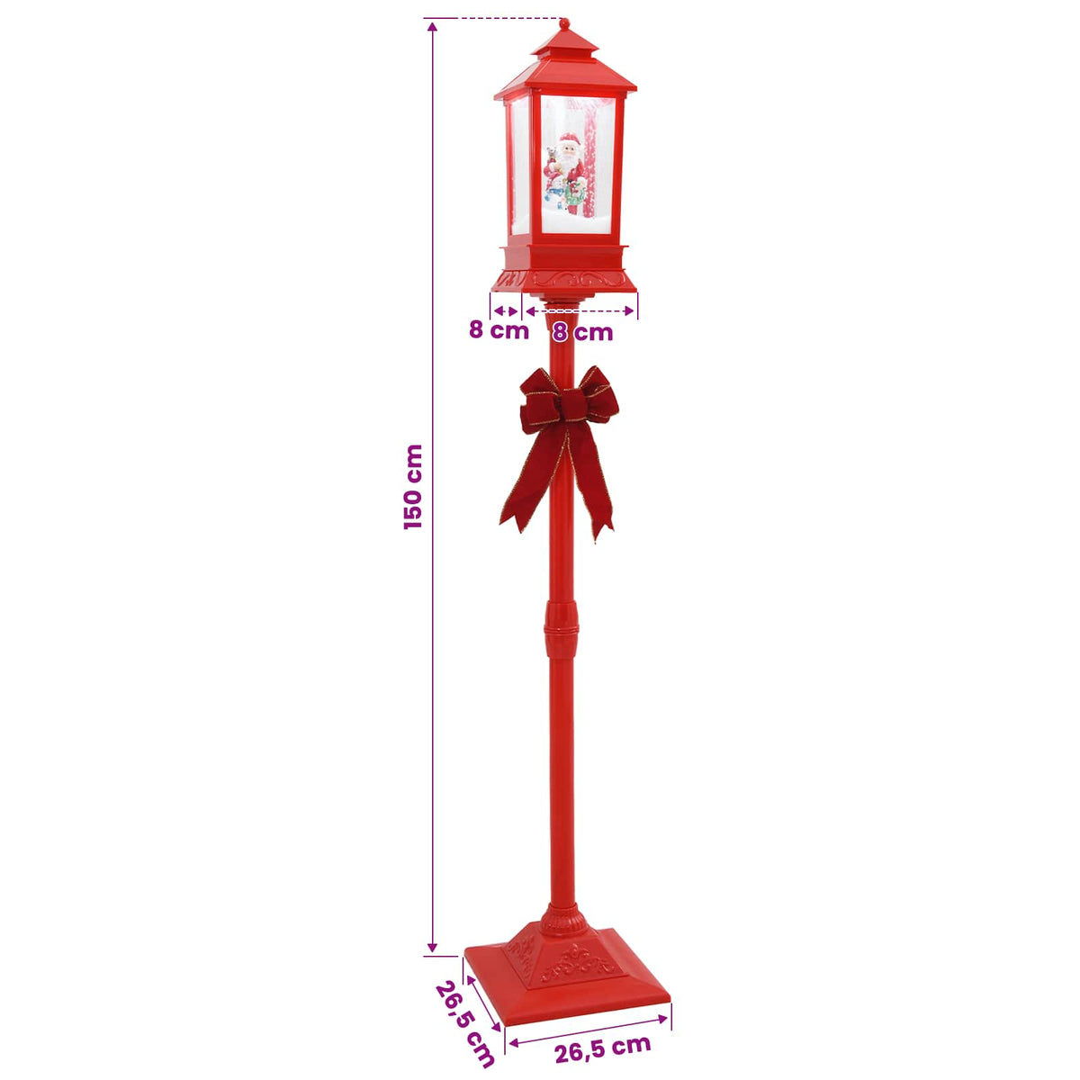 vidaXL Christmas Lantern ESPOO Cold White 26.5 x 26.5 x 150 cm