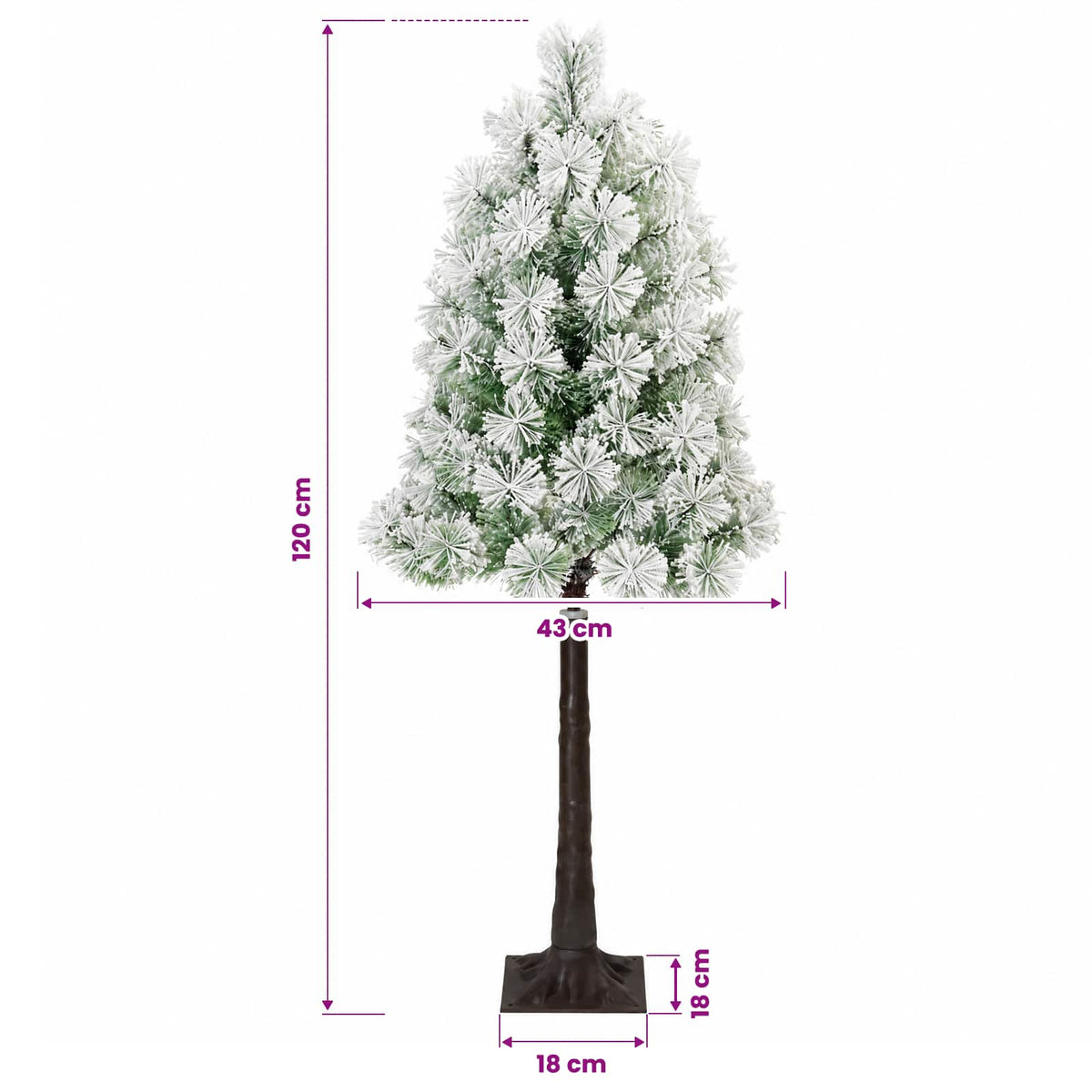 vidaXL Artificial Hinged Christmas Tree with Baubles 120 cm 150 LEDs