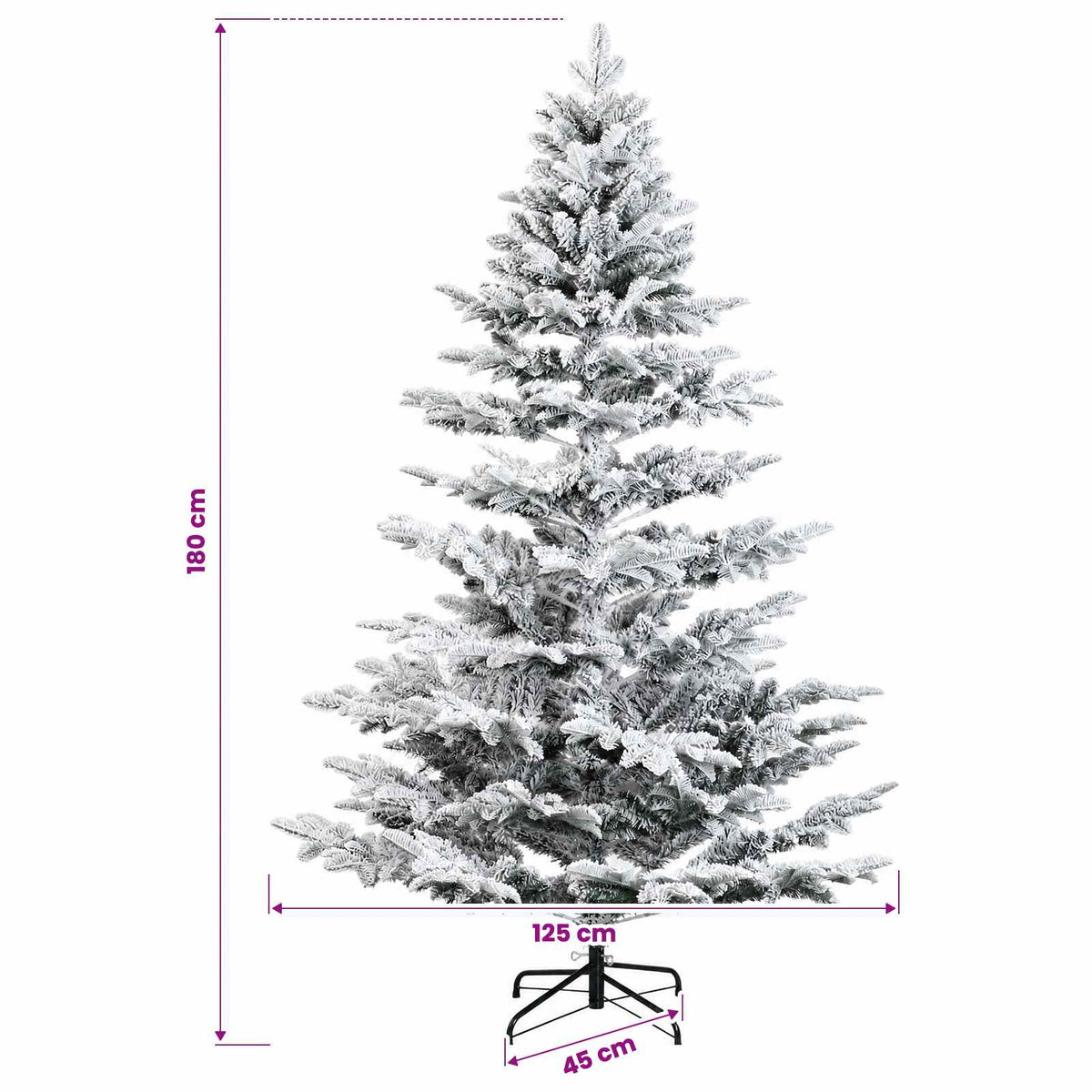 vidaXL Artificial Christmas Tree with Bauble 180 cm 300 LEDs