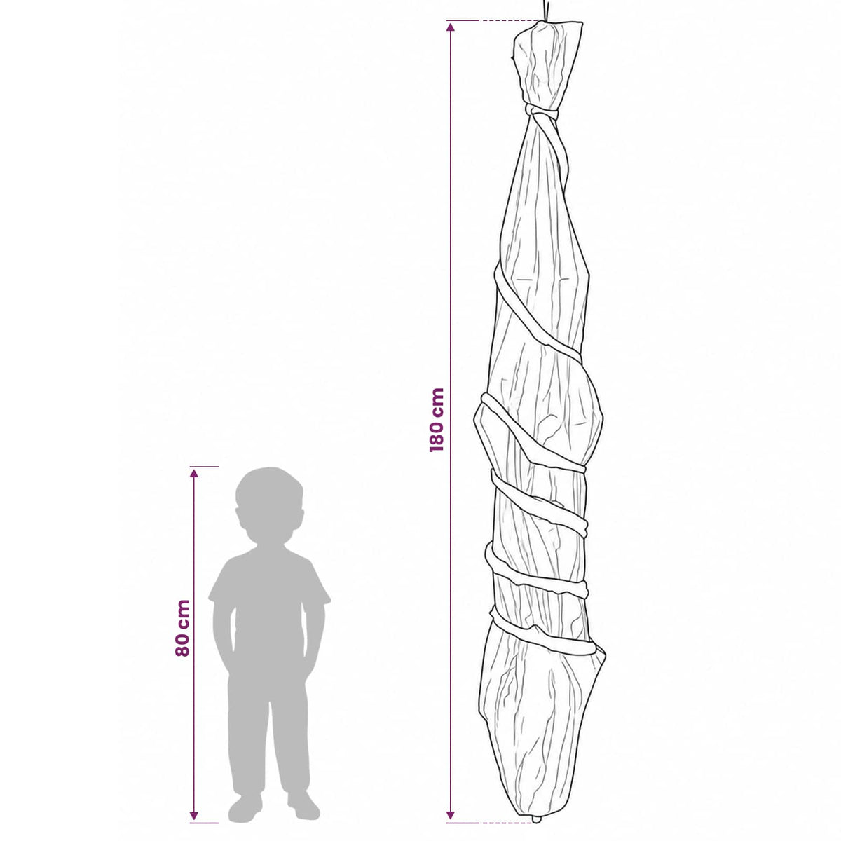 vidaXL Hanging Cocoon Corpse SPOOKA Light Green 180 cm Foam