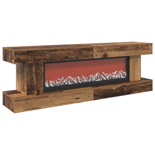 vidaXL Electric Fireplace Old Wood 150 x 30 x 50 cm Engineered wood