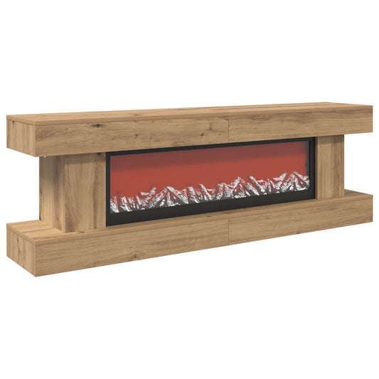 vidaXL Electric Fireplace Artisan Oak 150 x 30 x 50 cm Engineered wood