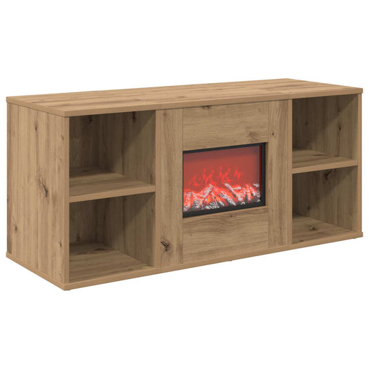 vidaXL Electric Fireplace Artisan Oak 100 x 37 x 45.5 cm