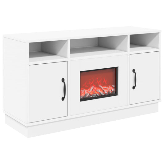 vidaXL Electric Fireplace White 100 x 33 x 55 cm Engineered wood