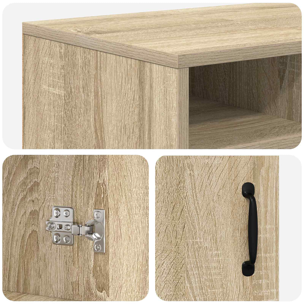 vidaXL Electric Fireplace Sonoma 100 x 33 x 55 cm Engineered wood