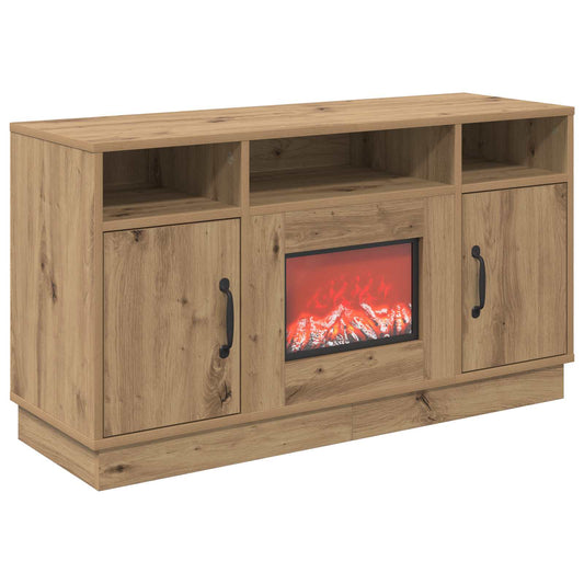 vidaXL Electric Fireplace Artisan Oak 100 x 33 x 55 cm Engineered wood