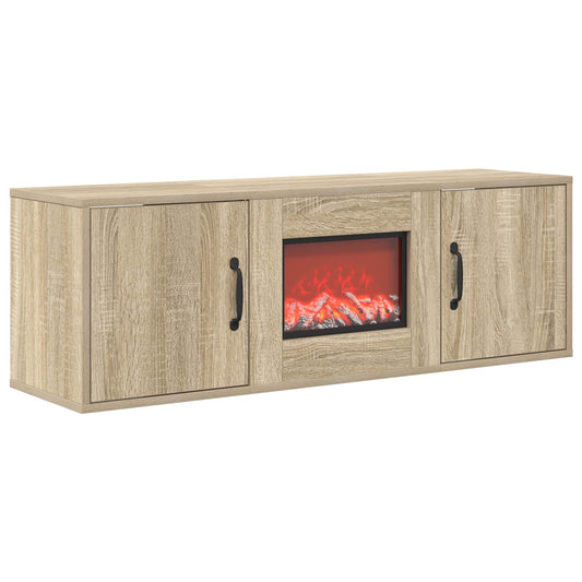 vidaXL Electric Fireplace Sonoma 110 x 30 x 36.5 cm Engineered wood