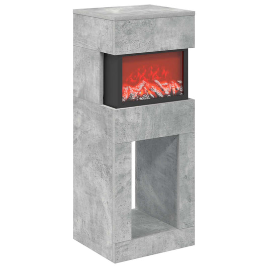 vidaXL Electric Fireplace Concrete 35 x 30 x 86 cm Engineered wood