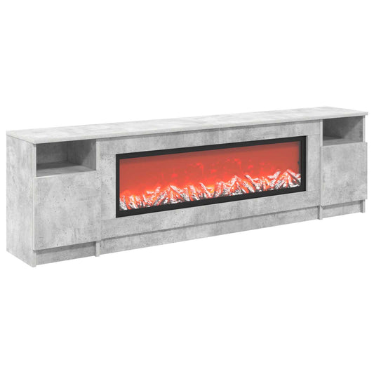 vidaXL Electric Fireplace Concrete 165 x 28.5 x 47 cm Engineered wood