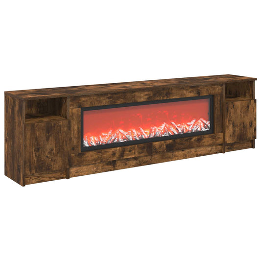 vidaXL Electric Fireplace Smoked Oak 165 x 28.5 x 47 cm