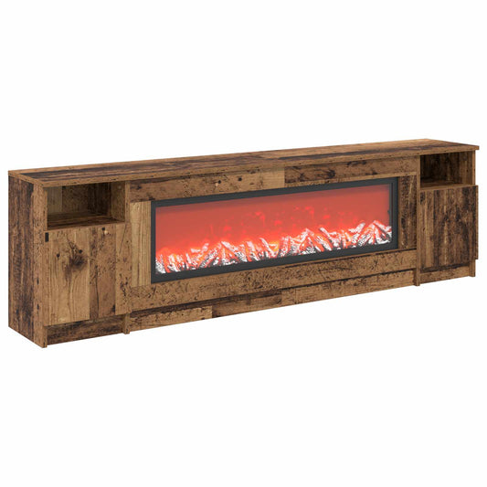 vidaXL Electric Fireplace Old Wood 165 x 28.5 x 47 cm Engineered wood