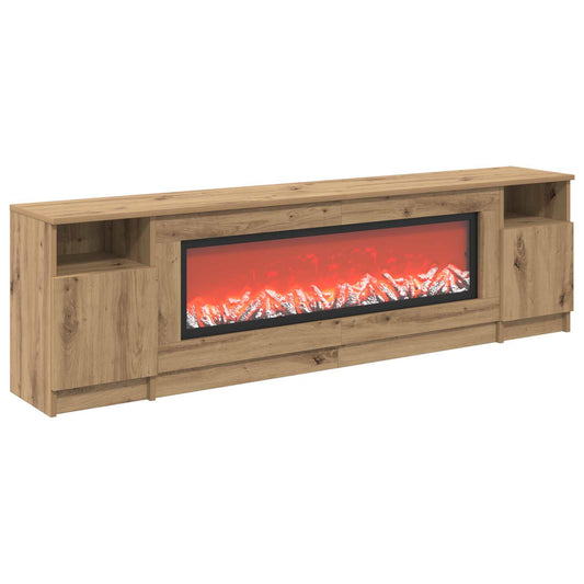 vidaXL Electric Fireplace Artisan Oak 165 x 28.5 x 47 cm