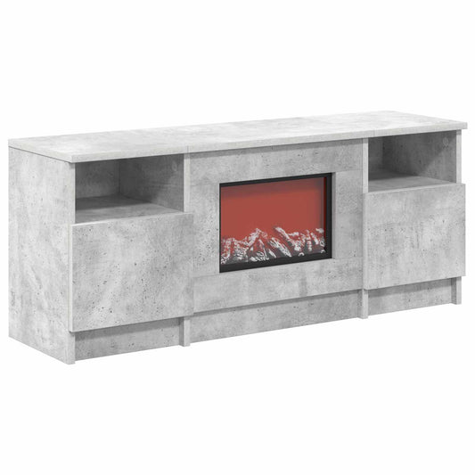 vidaXL Electric Fireplace Concrete 98 x 28.5 x 40.5 cm Engineered wood
