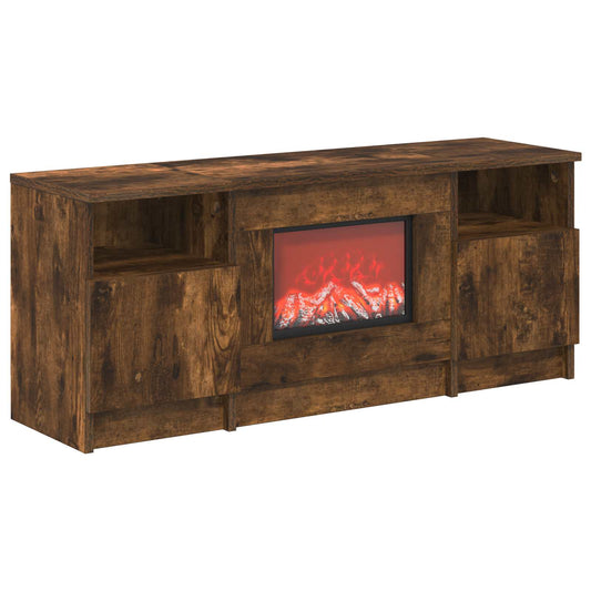 vidaXL Electric Fireplace Smoked Oak 98 x 28.5 x 40.5 cm