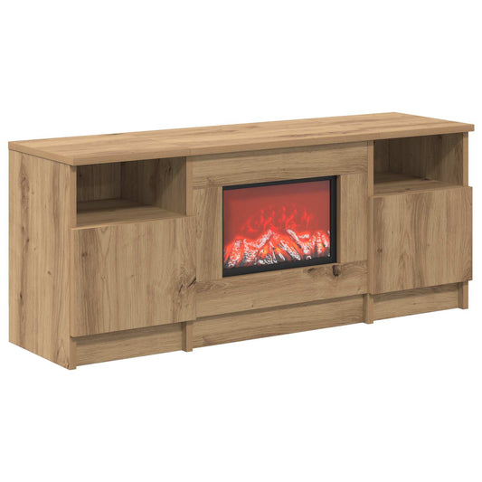 vidaXL Electric Fireplace Artisan Oak 98 x 28.5 x 40.5 cm